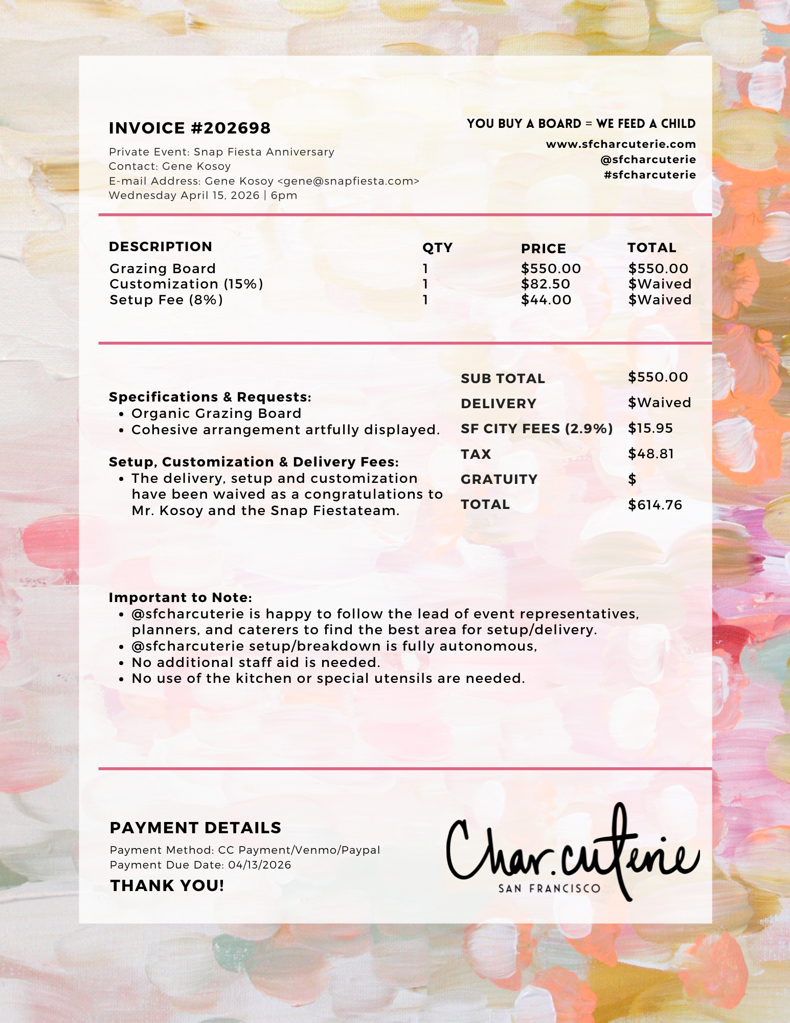 Private Event | Snap Fiesta – Char.cuterie